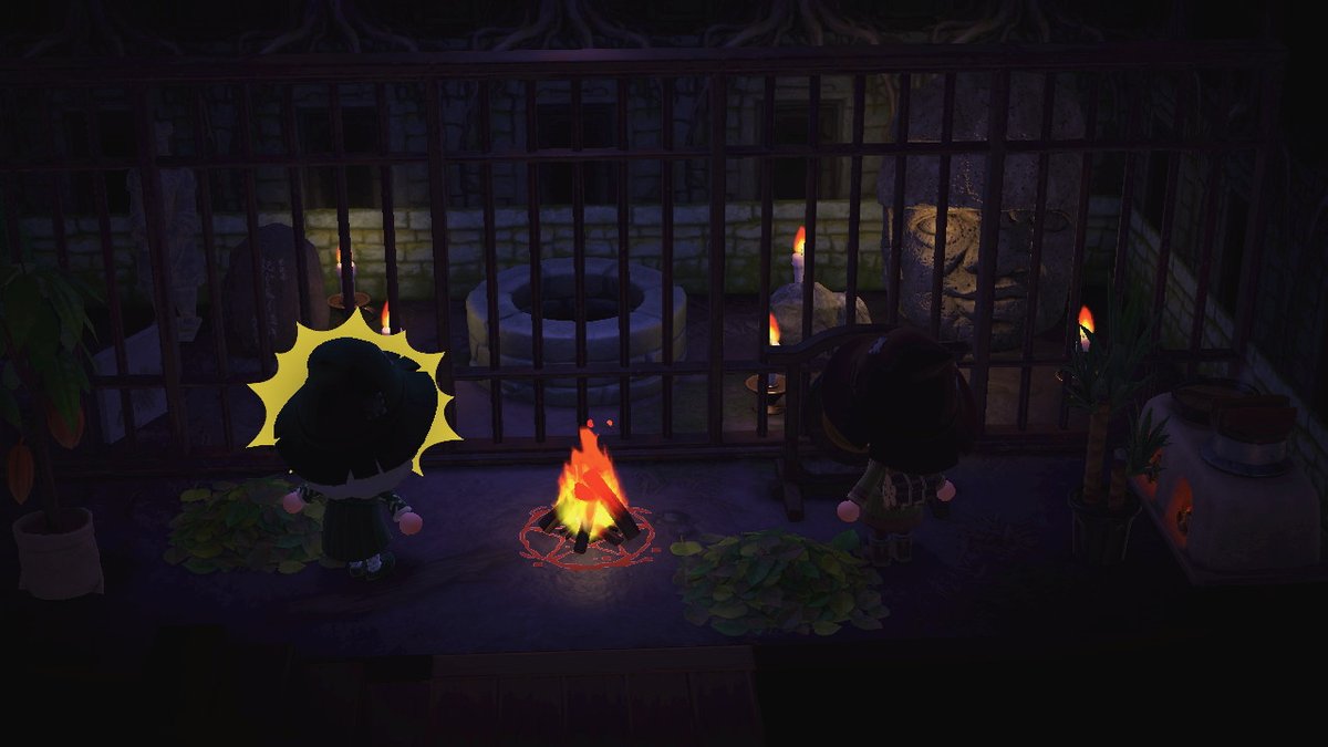 AcnhFreda's tweet photo. enrollment is now open for the emerald witch academy! come learn potions, spells, and even how to summon a demon! #AnimalCrossing #ACNH https://t.co/QhYbGscoFZ