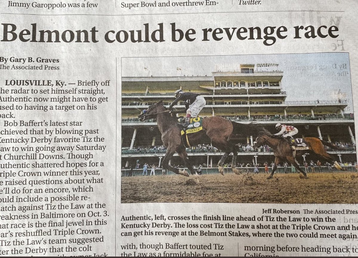 Hinesite's tweet photo. At least i know who Iโm betting in the Belmont! ๐คฃ #surefirewinner https://t.co/ODmL3oZMoK