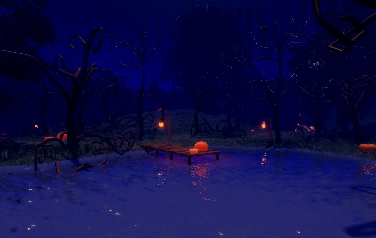 projectnguyen's tweet photo. Super excited to be joining the 🏰#RoyaleHigh building team! Here's a spooky sneak peek of a map for an upcoming Halloween update for Battle a la Royale! 🎃🏹 #RobloxDev #Roblox #robloxart https://t.co/zIDkJJeXZt