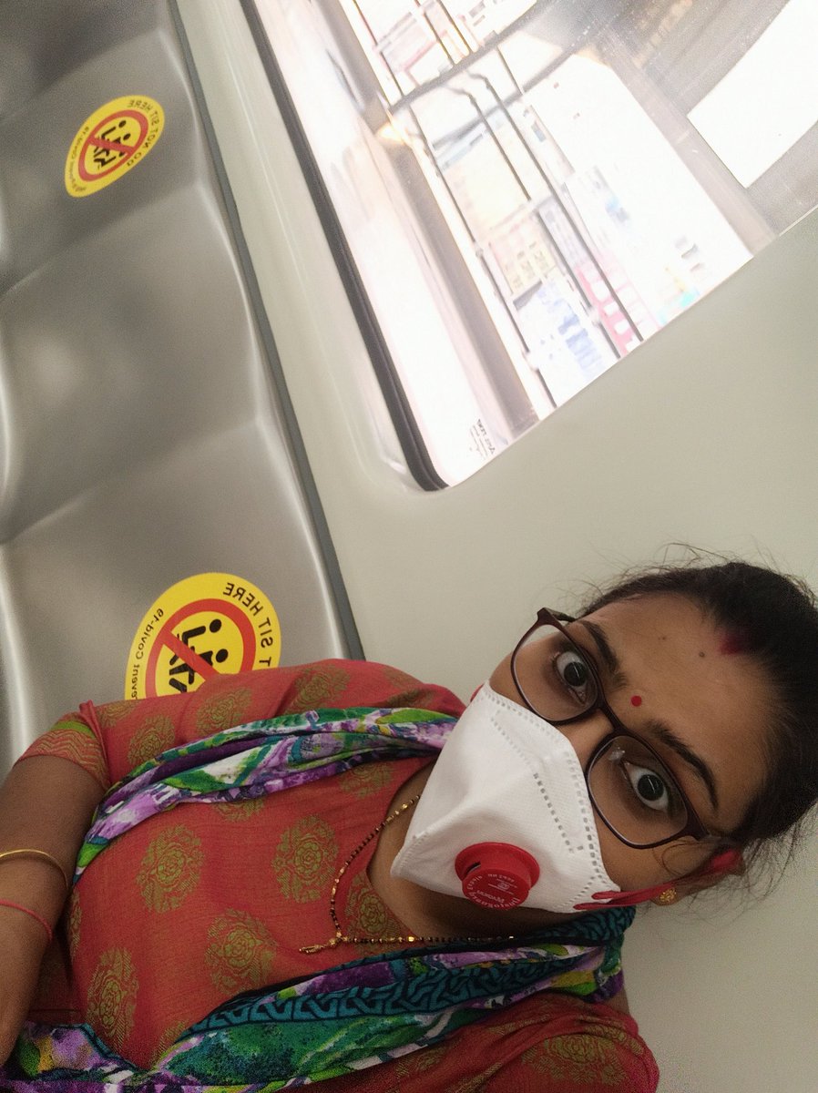 AtishNisha's tweet photo. Thank you so much @OfficialDMRC for such warm welcome and special thanks for preparations. Very well prepared during this pandamic, arogya setu app, hand sanitizer, bag sanitizer, all too good . Welcome back metro 🚆 https://t.co/8txCivW4L5