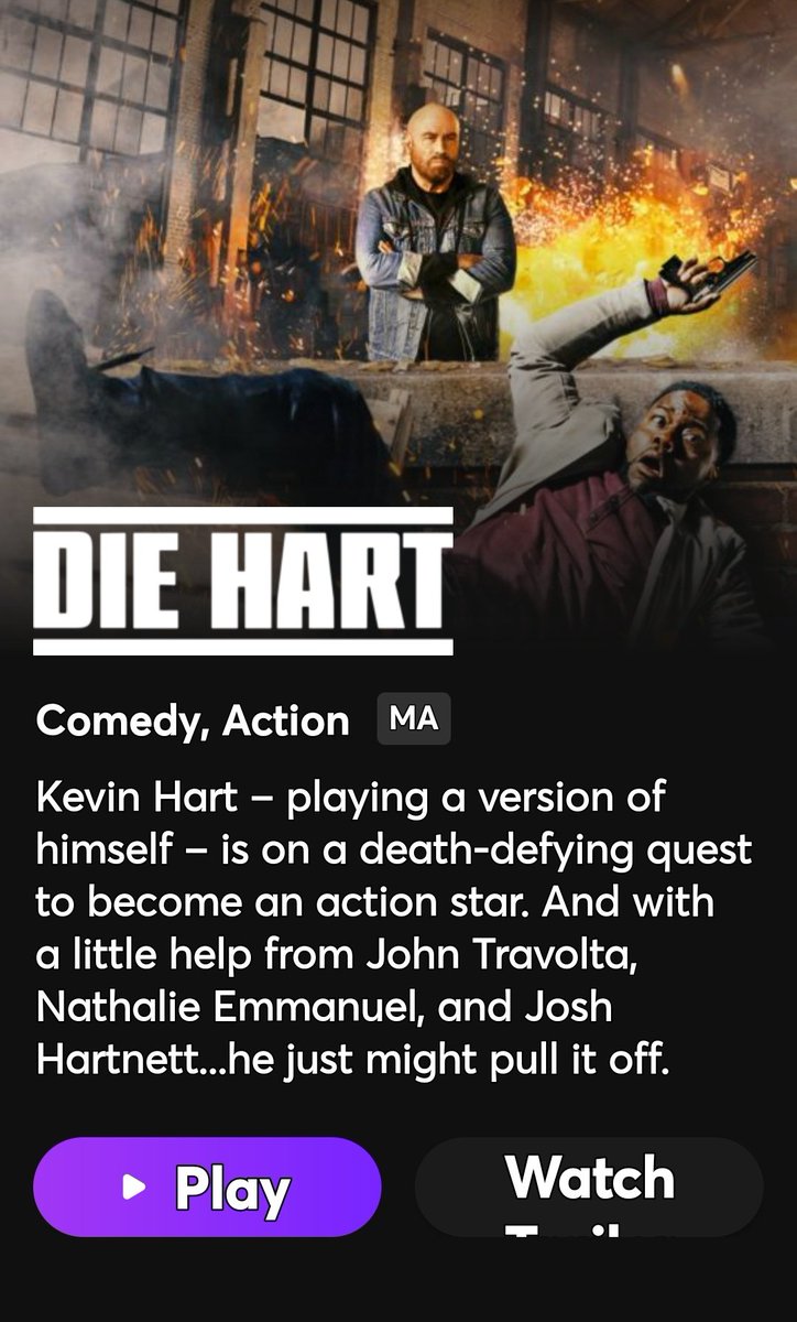 chasity_Trill's tweet photo. Just finished watching @KevinHart4real new comedy "Die Hart" @Quibi with @johnTravolta @missnemmanuel and @Joshhartnett. Yall should check it out. It was so good https://t.co/kAD4S1t59D