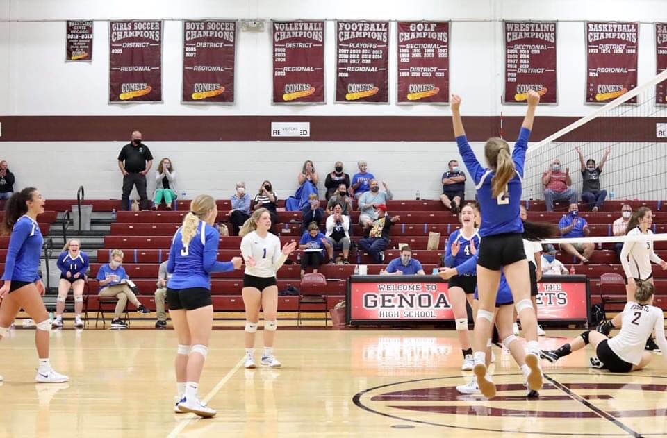 ElmwoodRoyalsVB's tweet photo. The Lady Royals traveled on the road to Genoa to pick-up their 2nd N.B.C. win of the season. Royals VB swept the Comets in the โImpact Zoneโ in 3 straight sets!
25-15 | 25-22| 30-28
๐๐๐๐งน
#RebuildReloadRevitalize
#AlwaysReppin
#SweptTheComets
@ElmwoodAD https://t.co/ccYTkF1SJS