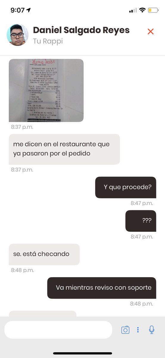 MIkelocr's tweet photo. @RappiMexico que mal servicio de atención, me robaron dinero y me dicen que ya se entregó pedido,  me dicen que lo cancelaron y aún así me cobraron. https://t.co/DHvOwnaVxl