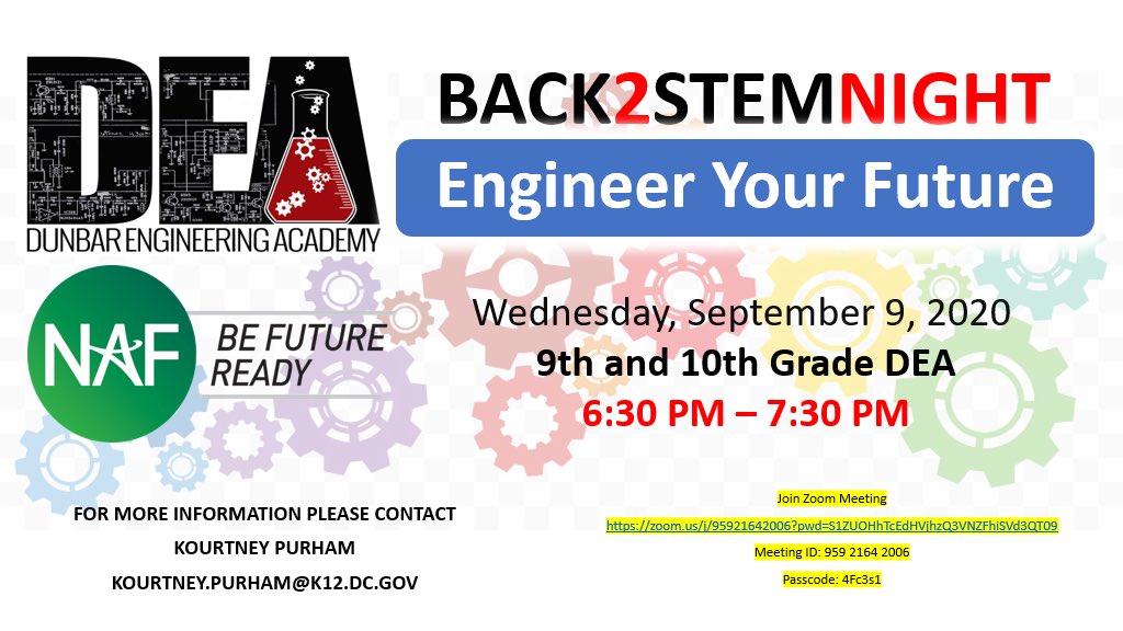 sciISlife's tweet photo. 7th Annual Back 2 STEM Night! #EngineerYourFuture @DCDunbarEA https://t.co/8IcaNrVONB