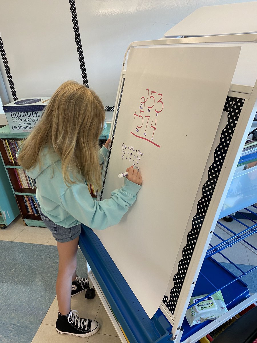 MrsStrell's tweet photo. Math!!!! These kids jumped right into showing me their addition strategies! #decomposingnumbers https://t.co/MqOXlID1Y6