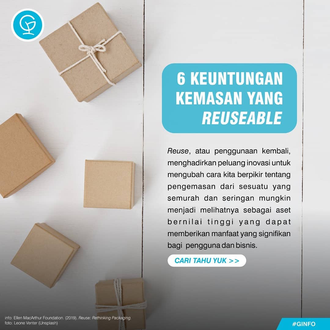 greenerationid's tweet photo. #GINFO | 6 KEUNTUNGAN KEMASAN YANG REUSEABLE
Kemasan yang reuseable merupakan bagian kritis dalam solusi untuk mengeliminasi polusi plastik. Yuk kita lihat apa saja keuntungannya!
#ICEF
#ProgramGF
#CircularEconomy
#EkonomiSirkular
#Reusable
#WasteManagement
#WasteSolution https://t.co/2nlsez0GS3