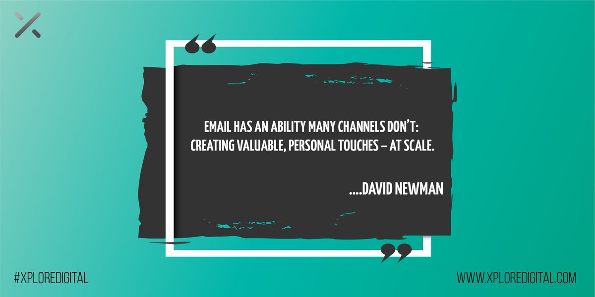 xploredigital's tweet photo. #Email has an #ability many #channels don't: #creating #valuable, #personal #touches - at #scale.
- David Newman
#digitalmarketing #marketing #seo #quotes #socialmedia #success #xploredigital #quote #trust #source #brand #googleads #business #DavidNewman #David #Newman #many https://t.co/o5s5qR0XAT