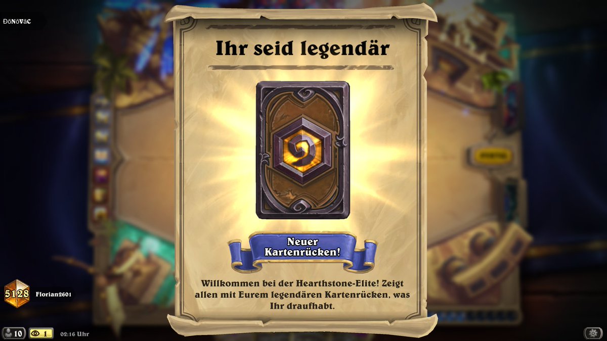 Florian_HS's tweet photo. FIRST TIME LEGEND!!!!
Endlich hab ich auch diesen Meilenstein in Hearthstone erreicht und dies dank Highlander Priest. Diese Liste spiel ich seit Platin 3 und läuft richtig gut https://t.co/e8oFdzxZaQ