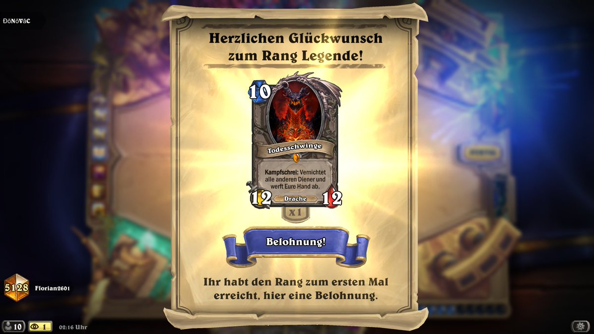 Florian_HS's tweet photo. FIRST TIME LEGEND!!!!
Endlich hab ich auch diesen Meilenstein in Hearthstone erreicht und dies dank Highlander Priest. Diese Liste spiel ich seit Platin 3 und läuft richtig gut https://t.co/e8oFdzxZaQ
