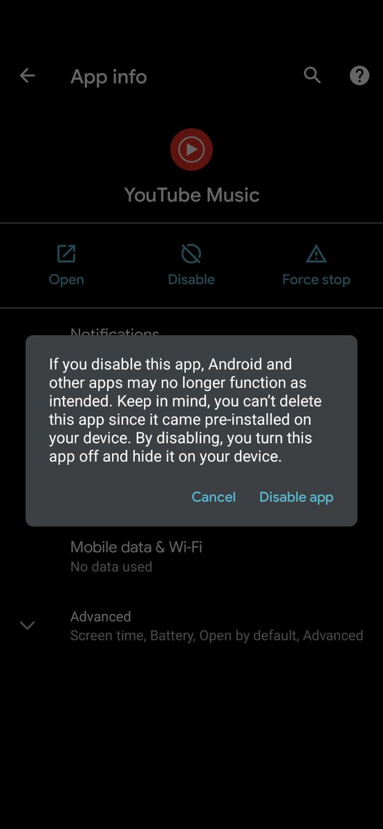 TheFanboyPod's tweet photo. Does this make @youtubemusic officially bloatware? https://t.co/YZd6pBUZ2R