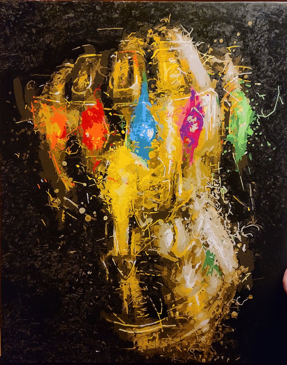 TheRealJoeBeebs's tweet photo. I finally finished this paint by numbers!!! I think it turned out good! #InfinityGuantlet #Marvel https://t.co/m6553WsPZZ