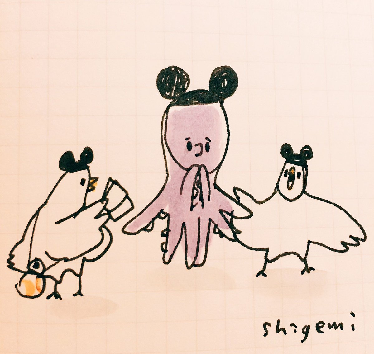 「落書きデータあさり

ディズニーたのしむ
鳥とたこ 」|shigemiのイラスト