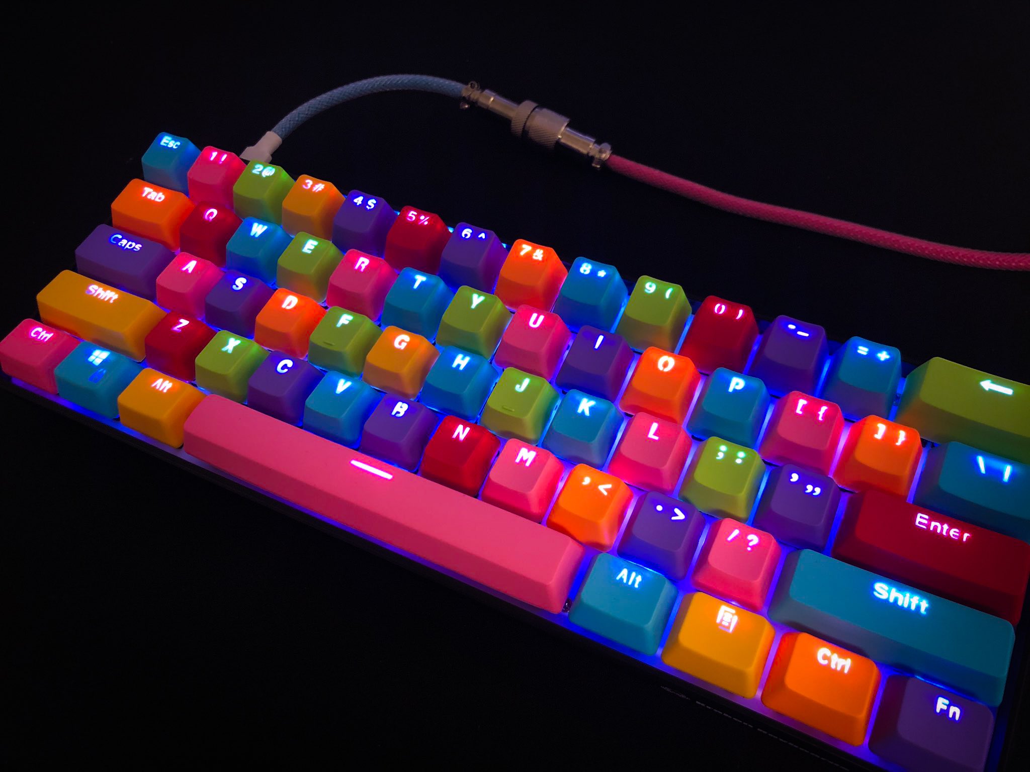 This Rainbow Edition Kraken Pro 60 is - Kraken Keyboards