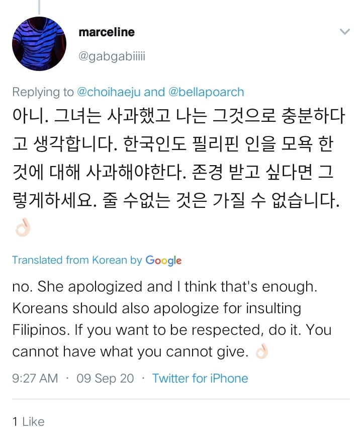 mygoldenhobi's tweet photo. FINALLY!!!

a korean that knows how to think of the situation without insulting other people or race. i love kpop, love their country and culture but when the time comes i'll visit Korea and to mingle w these kind of people scares me. don't be hypocrites.

#cancelkorea https://t.co/ze3KvqjhGf
