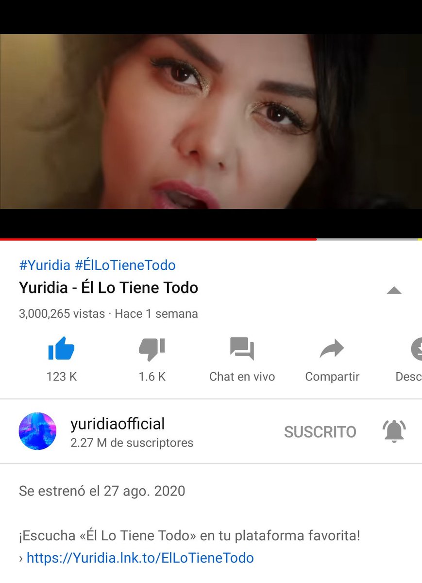 YURIDIA REINA DE LA BALADA 💜

#ÉlLoTieneTodo @yuritaflowers #3M #Views @seitrack @seitrack_us @matiasaranda 😍