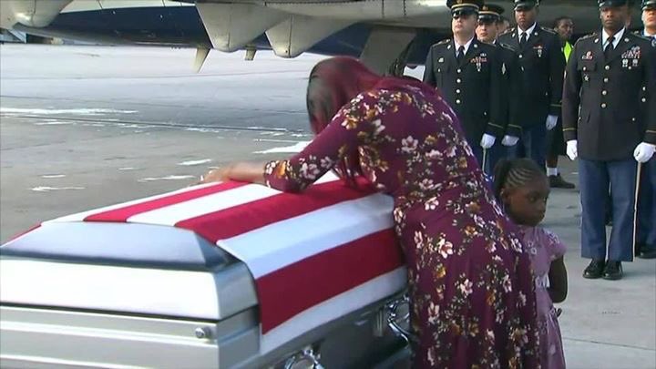 TalbertSwan's tweet photo. @realDonaldTrump Remember, #Trump went golfing 5 times before acknowledging the death of Sergeant #LaDavidJohnson. He also didn't attend his funeral or respectfully give condolences to his widow. Trump was on the golf course on the day he was laid to rest. 

He thinks he was a ‘loser and sucker.’ https://t.co/Ci1Gilf2Pj