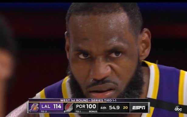 ryanxlockard's tweet photo. Bron Bron in takeover mode rn https://t.co/i8ZoDZg6T2