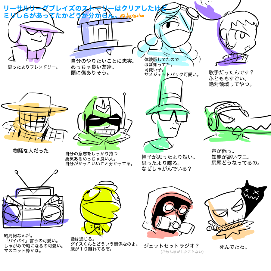 リーサルリーグブレイズのストーリークリア、キャラ説明を読んだりしたので印象をざっくり。 