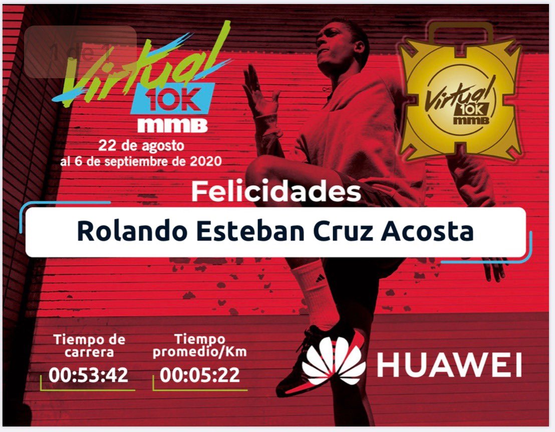roloarquitecto's tweet photo. @mediamaratonbog Se logró el objetivo👌; hacer la 🔟-K y romper la hora = 53':42'' 🏁👍 @mediamaratonbog 🏃🏽🏃🏻♂️🏃♀️#ElPoderDeLlegar 💪⏱ #CruzarLaSalida 🛣 #VolverACorrer 🏃🏻♂️ #RomperElCronometro ⏱#ConquistarLaMeta‼️ 🏃🏻♂️ #Virtual10KmmB 🛣 🏃🏻♂️ https://t.co/R3WHaP1dm9
