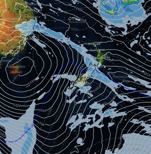The ups and downs of Spring! Warm NW flow today from OZ w/some 20s. THU;cold blustery southerlies from S. Ocean w/highs around 10C. Lowering snow level too! Nice NW arch over Canterbury &amp; next curly trough to S. rolls in for AM.Another high for the weekend?More at 6pm <a href="/1NewsNZ/">1News</a>