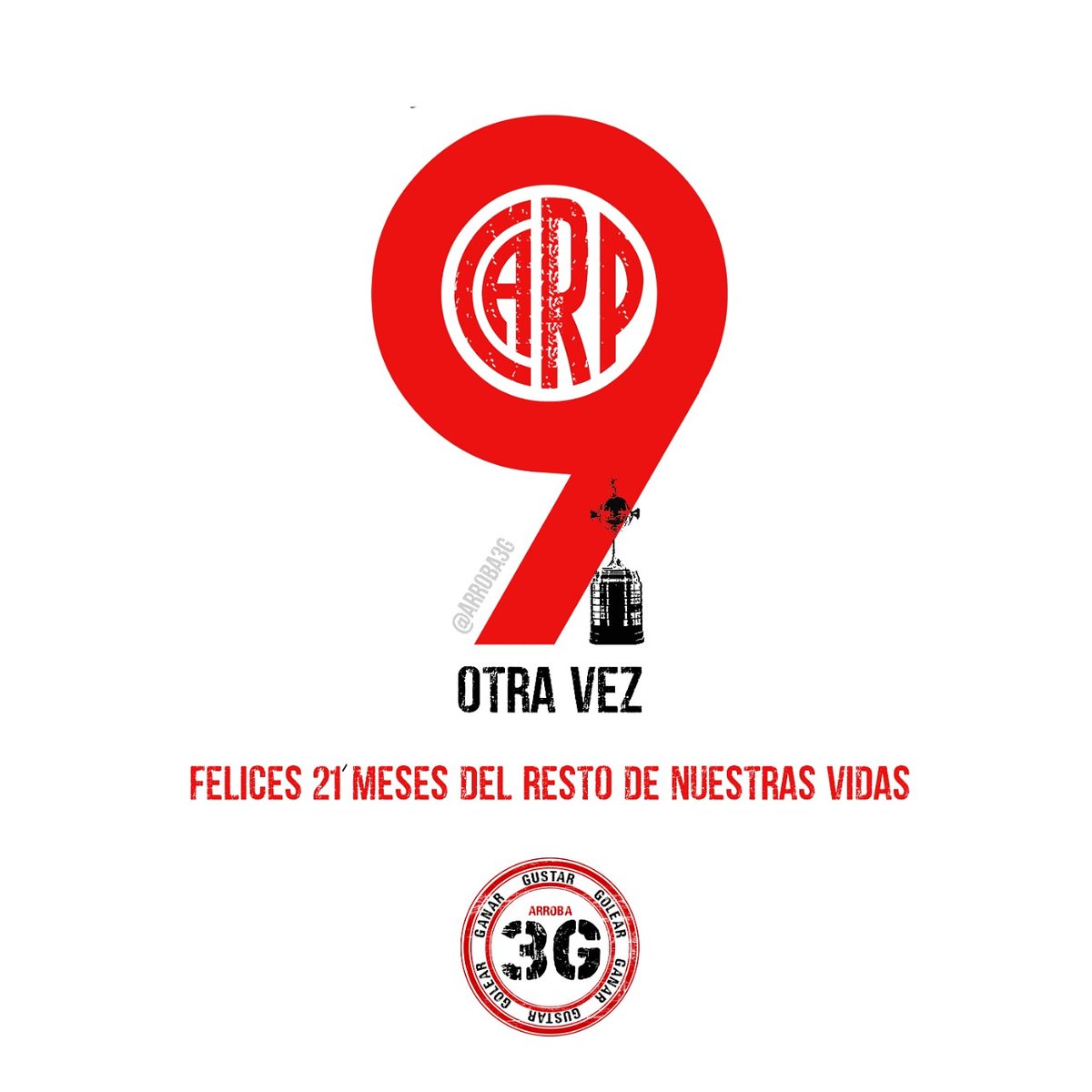 arroba3g's tweet photo. 2️⃣1️⃣ 𝗠𝗘𝗦𝗘𝗦 ♥️ 𝗘𝗧𝗘𝗥𝗡𝗔 🏆
tienda online: https://t.co/IJkFxjqM2C
•
•
•
#3G #lagloriaeterna #9diceterno #desdeel9dediciembre #campeoneterno #riverplate
#rivercampeon #river #riverplate #carp #sublimado #somos3G #vamospormas #somosriver #somosfamila https://t.co/g2K8C8WaLL