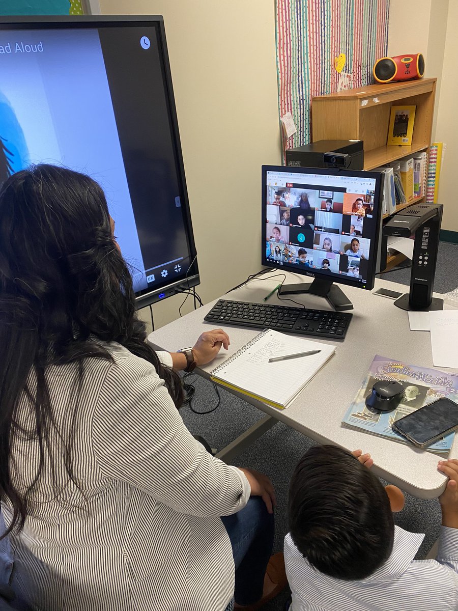 Dr_MMCavazos's tweet photo. First day of school went great! The teachers rolled the day out like a champ! 💪🏼 Got a visit from our new Superintendent and ended the day with a virtual faculty briefing on our day including 1st day shout outs, glows, grows and announcements. #DayOne #SamShines #BTS20 https://t.co/WwayoXP0QA