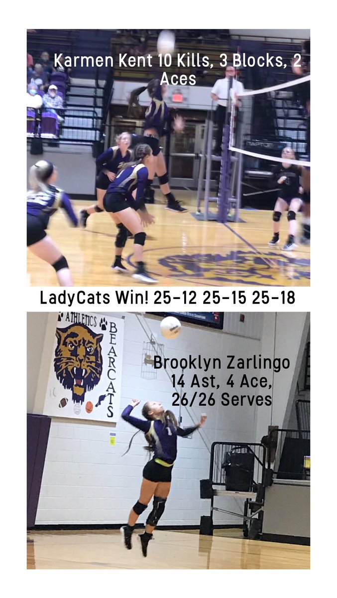 Bearcat_Hoops5's tweet photo. A couple of pictures from #LadyCatVB win over Elkins tonight. The Jr.  LadyCats also get a win 25-10 15-25 15-12. Charleston away on Thursday. @BR_TimesRecord @ASTSprts @42_sports https://t.co/ZG4QTzrL9g