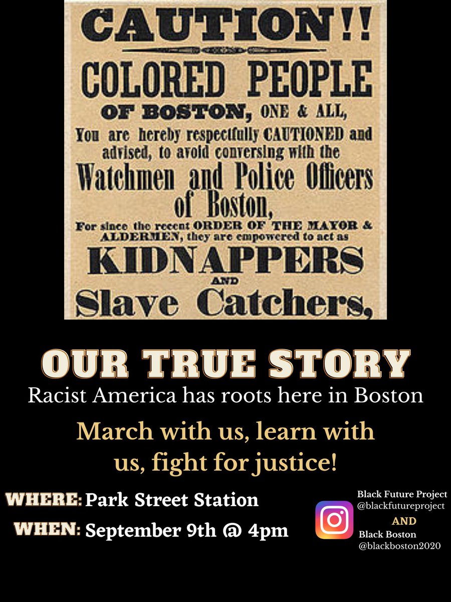 theeglodan's tweet image. Boston 📍

Come through tomorrow. Make your voices heard. Racism in Boston is deeply rooted and present in all of our day to day lives. March with us and Learn with us tomorrow.