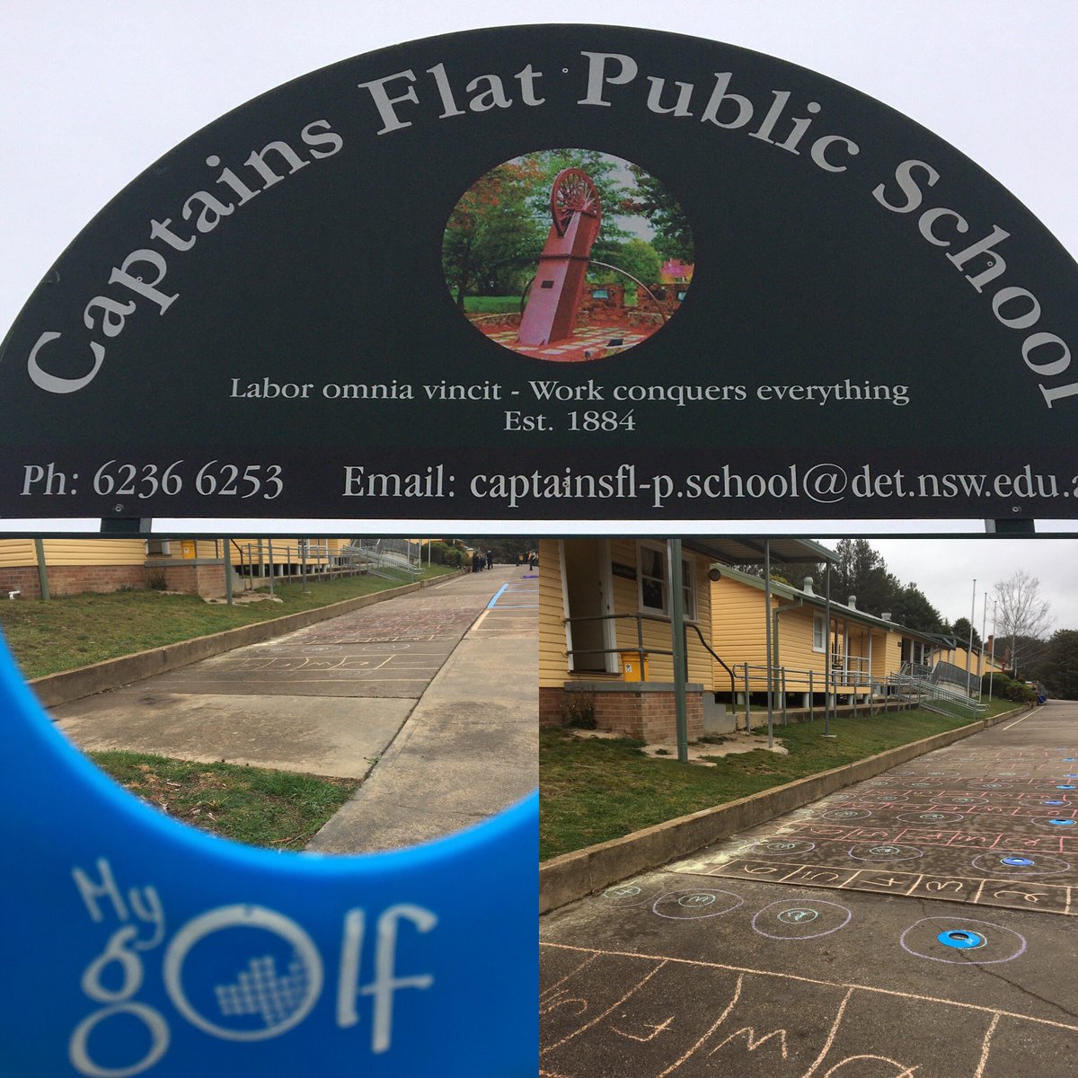 Hungry4Golf's tweet photo. @SportingSchools has brought me to beautiful country NSW today to deliver a @GolfAust #MyGolf @JNJGTOUR @GolfNSW ... the students of #CaptainsFlat Public School are VERY excited https://t.co/fXcktaKhhJ