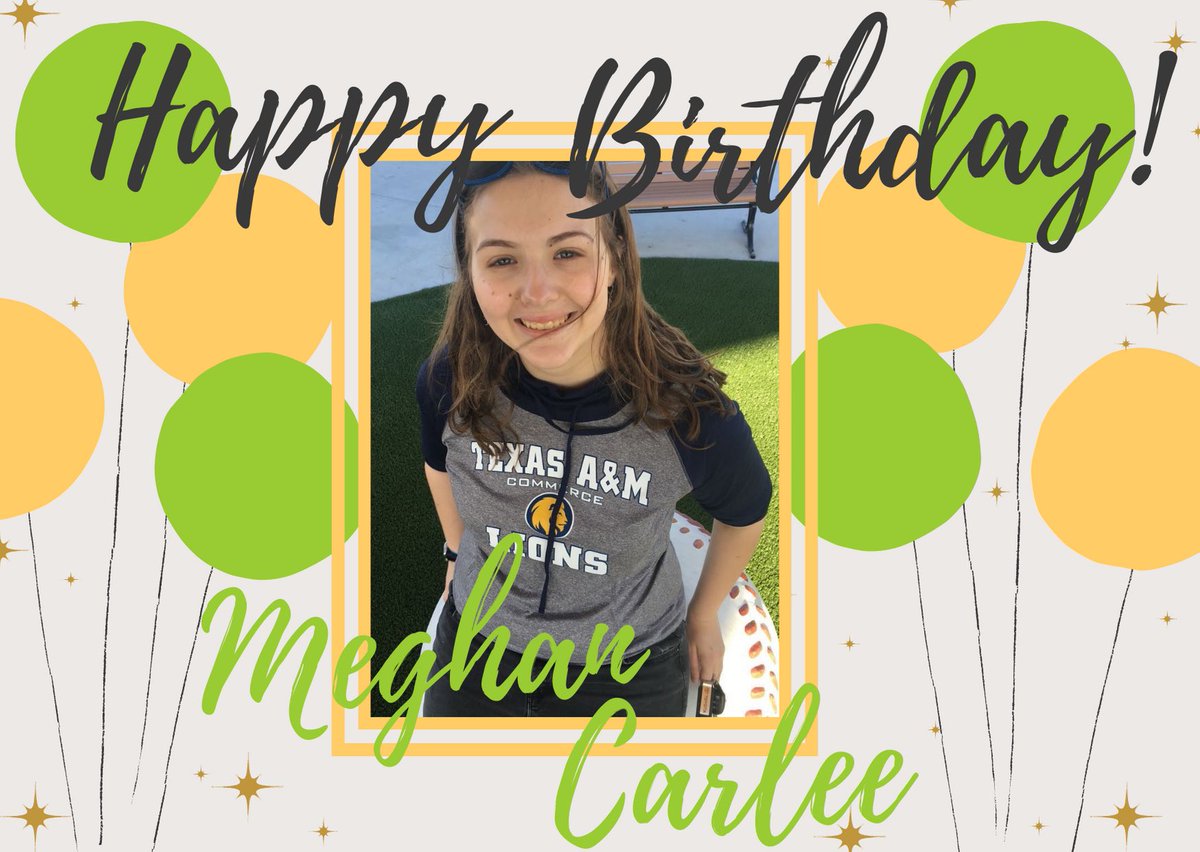 Happy birthday Meghan Carlee. I hope you have a great day.
Ducky love, MALTO