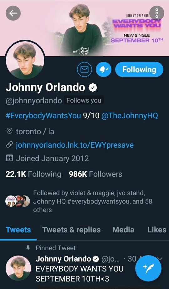 JohnnySparklePH's tweet photo. WAIIIT WHAAAT??? @johnnyorlando is road to 1M??? I'M SO PROUD!!! U DESERVE IT BABY!!! #EverybodyWantsYou https://t.co/iGuXBLOstH