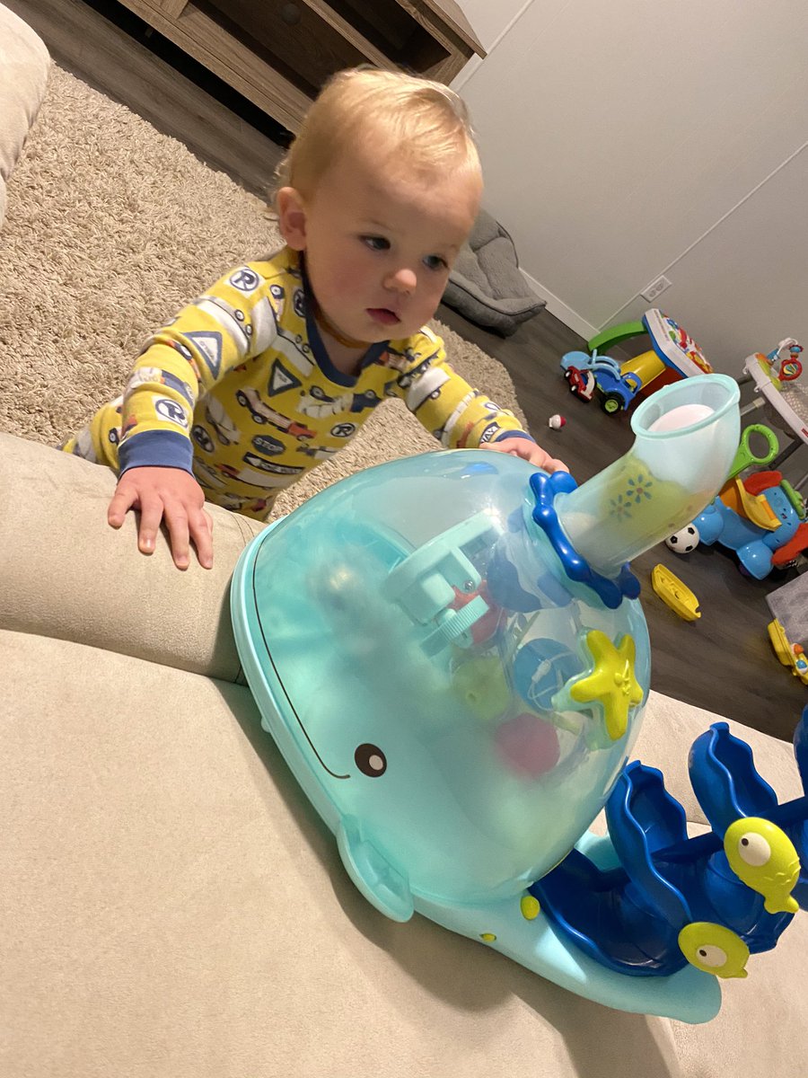 mal_richter's tweet photo. tonight our kid put a wooden maraca in his whale &amp; @jjrich12 had to preform surgery to save him. E was not impressed with dad.. Also please note the white thing in his hand &amp; the look on his face. Then see photo 2 - WHY? 😂 https://t.co/Mp34YJetrI