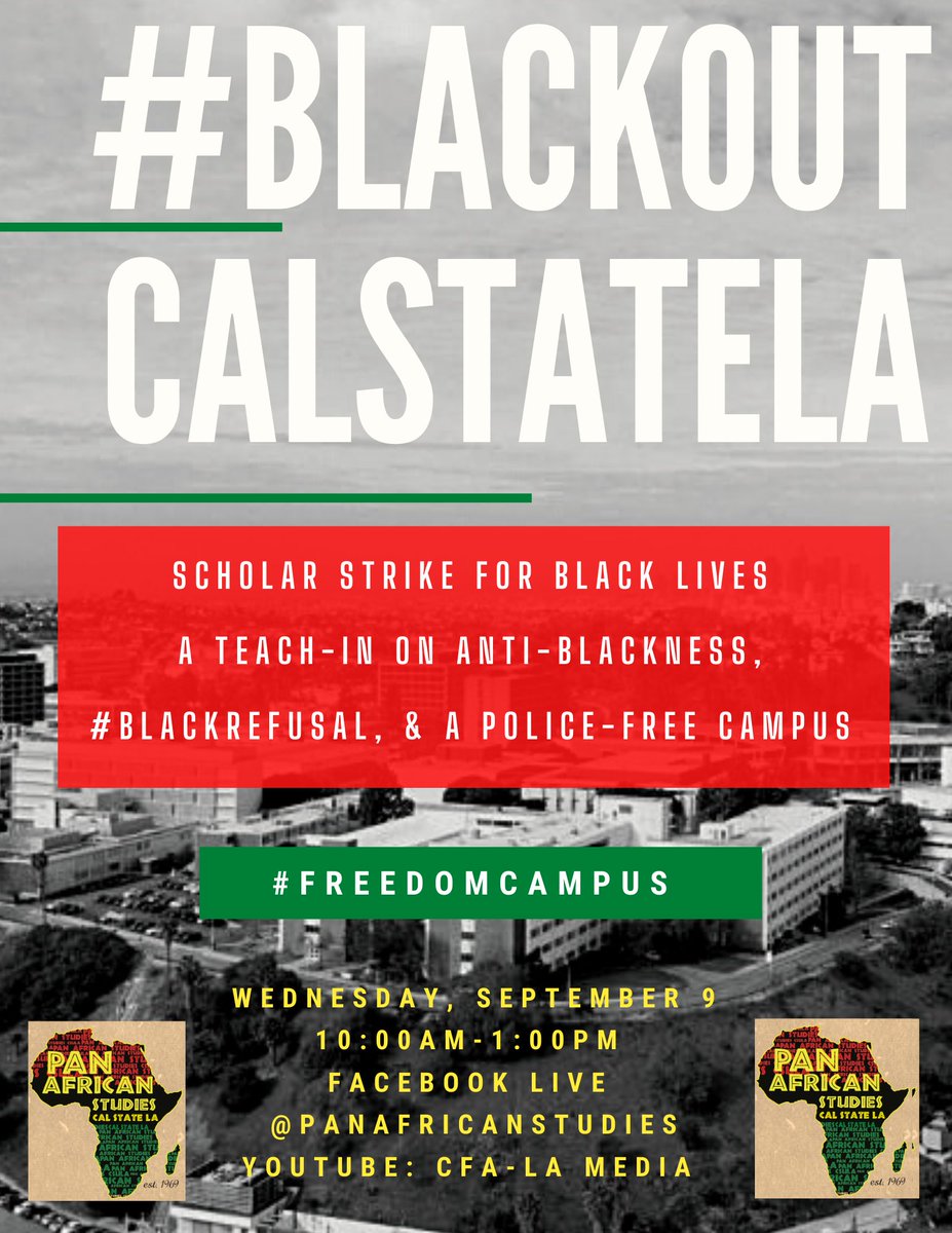 We stand in solidarity with the CSU Abolition Network and the #ScholarStrike #BlackRefusal #FreedomCampus