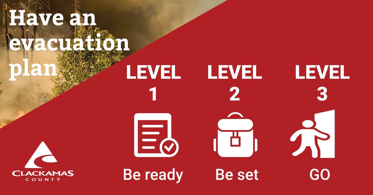  #ClackamasWildfires UPDATE:Most of  #Estacada (pictured, yellow) is now at fire-evacuation Level 2.Level 2 Evacuation means “BE SET” to evacuate. Estacada residents should be ready to leave at a moment’s notice. Check your address on this evac map: https://ccgis-mapservice.maps.arcgis.com/apps/webappviewer/index.html?id=fe0525732f1a4f679b75a5ccf1c84b30