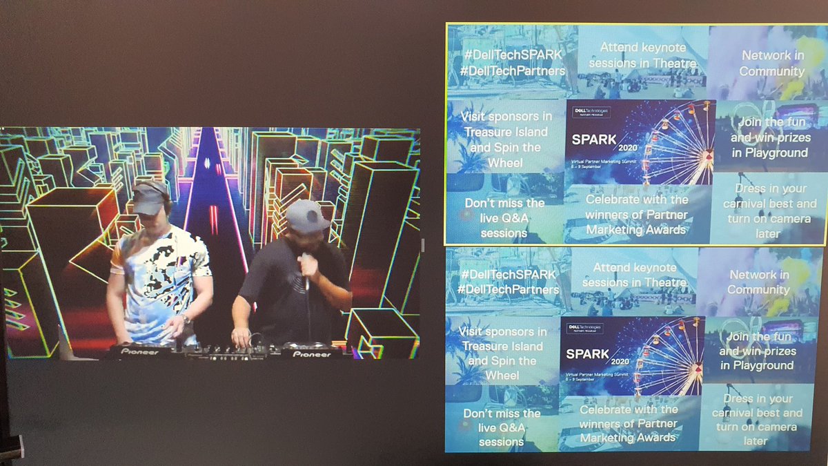 Tian_Beng_Ng's tweet photo. Looking forward to a great session with our partner marketers at our virtual partner marketing summit... Cool start with DJ Andrew! #delltechspark https://t.co/eP20mpvE0w