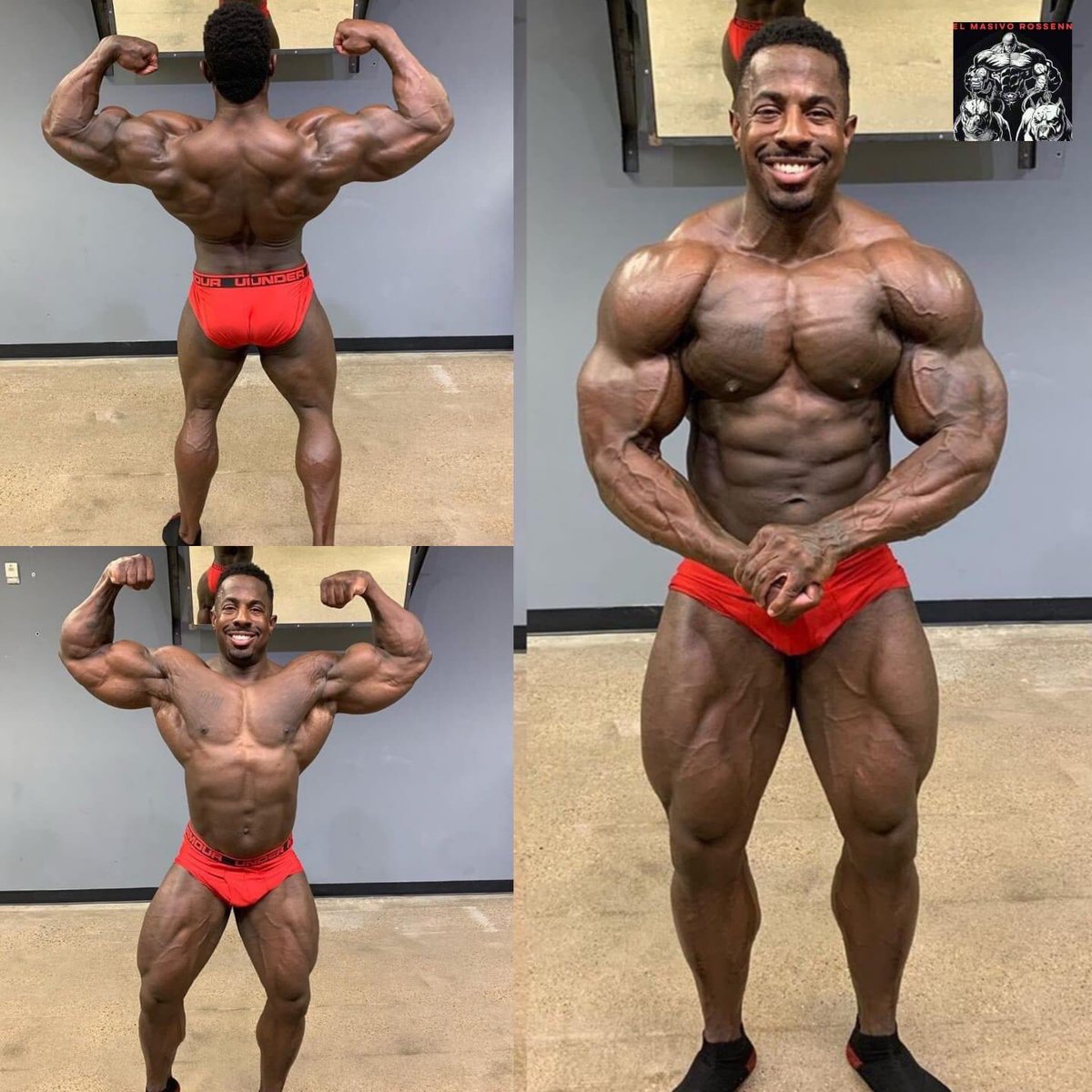 Graham Smith American Joe Mackey Posing With 122 Kg Out Of Season