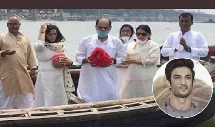 FindRK's tweet photo. #ShameOnZeeNews Those who are having any sympathy with #RheaChakraborty by looking her pic surrounded by media people MUST SEE pic of 77 years old father who lost his young son. 
So don’t play victim card with us.Common men are not fool,we will expose hypocrisy.
#StandForSSR https://t.co/DpVfTcmCRT
