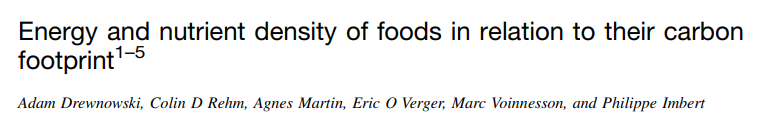 DrPaulMason's tweet image. Greenhouse gas emissions per 100 k/cal are higher from fruit/vegetables than from meat/dairy. Furthermore, the nutrient density (ND6) of meat/dairy per greenhouse gas emissions is also lower than fruit/vegetables. 
Meat and dairy is good for you AND better for the environment.