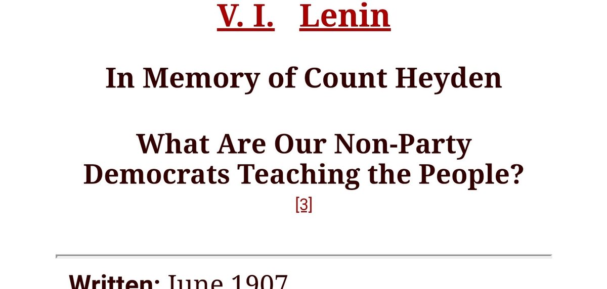Don't read Lenin's pieces that Anarchists pretend they have read. Read the little pieces. You learn more.Read "In Memory of Count Hayden" and compare it to the hagiography of John McCain