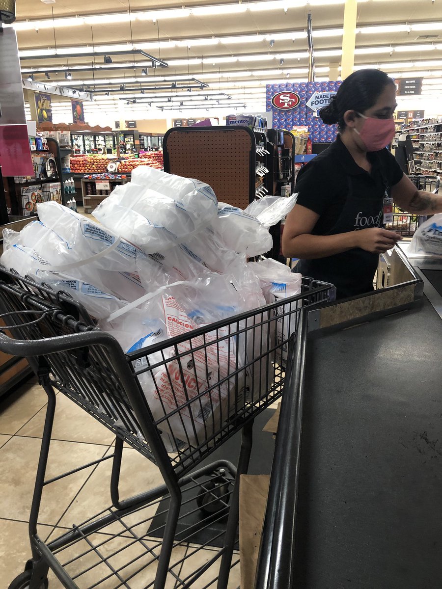 baxterlabchem's tweet photo. First day back in lab in six months.  A bit of a snafu with the dry ice delivery, but our local grocery store had us covered. https://t.co/RIZP0eJcYh