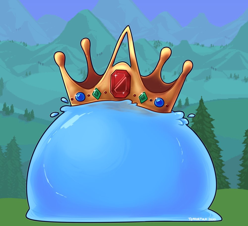 “Drawing Terraria Bosses in my style: King Slime! 👑 https://t.co/4WAAcuX8Q...