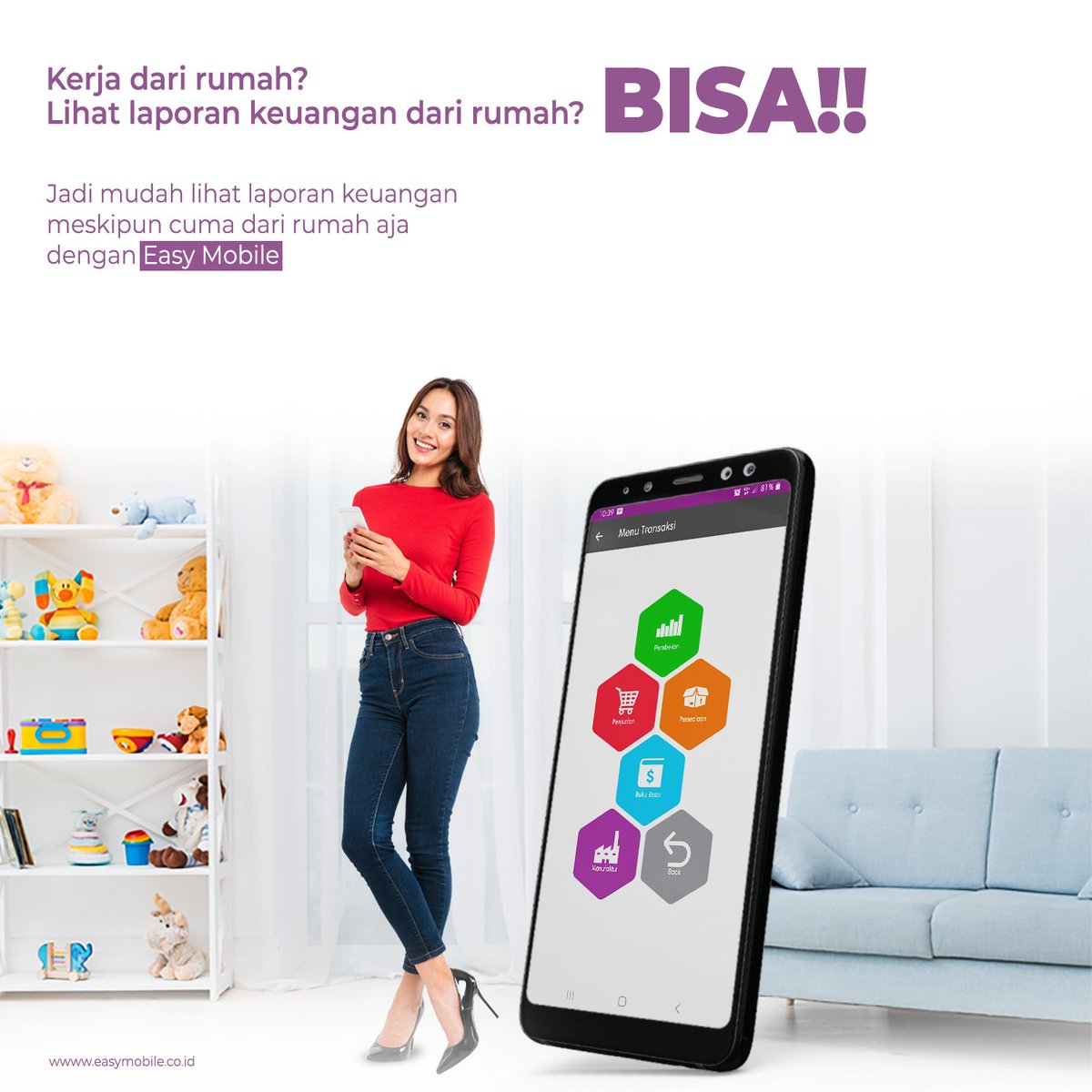 easyaccounting6's tweet photo. Tanpa bertemu,
Tanpa ke kantor,
Kami ttp bisa Mendukung Laporan Keuanganmu, dgn Easy Mobile. https://t.co/UqdXknruWo
