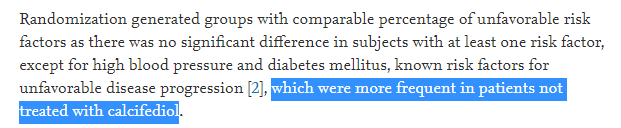 Also, the control group had higher levels of hypertension and diabetes compared to the intervention group. This is acknowledged by the authors as a limitation, and is definitely not ideal when making conclusions based on the results