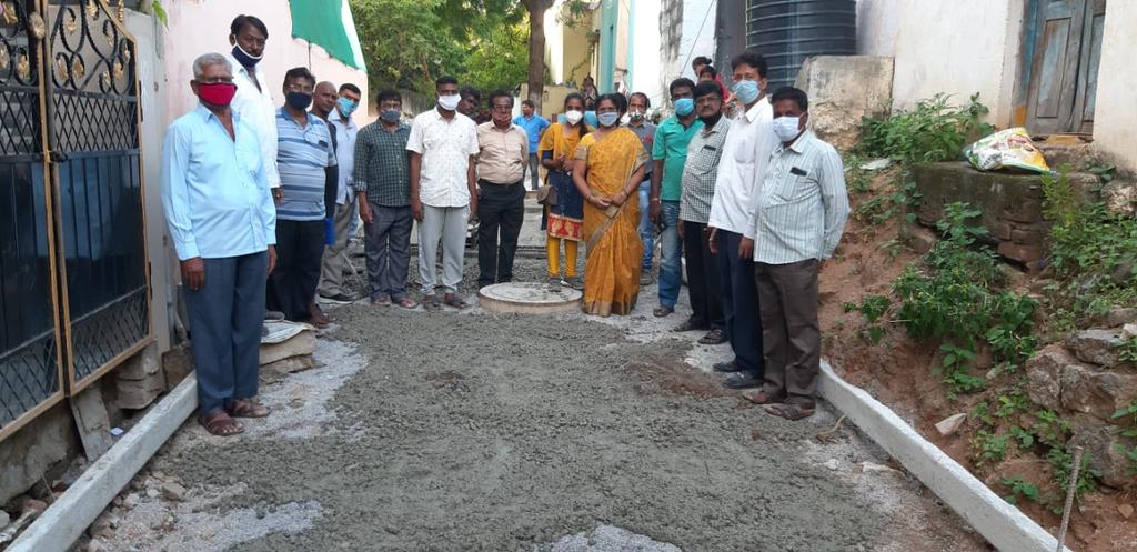 KSRIDEVI136DIV's tweet photo. Inspected CC road work at Santosh Colony, Neredmet. https://t.co/vwum8yfOTB