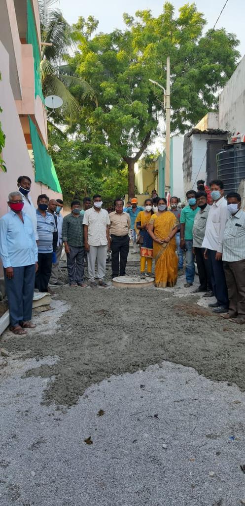 KSRIDEVI136DIV's tweet photo. Inspected CC road work at Santosh Colony, Neredmet. https://t.co/vwum8yfOTB