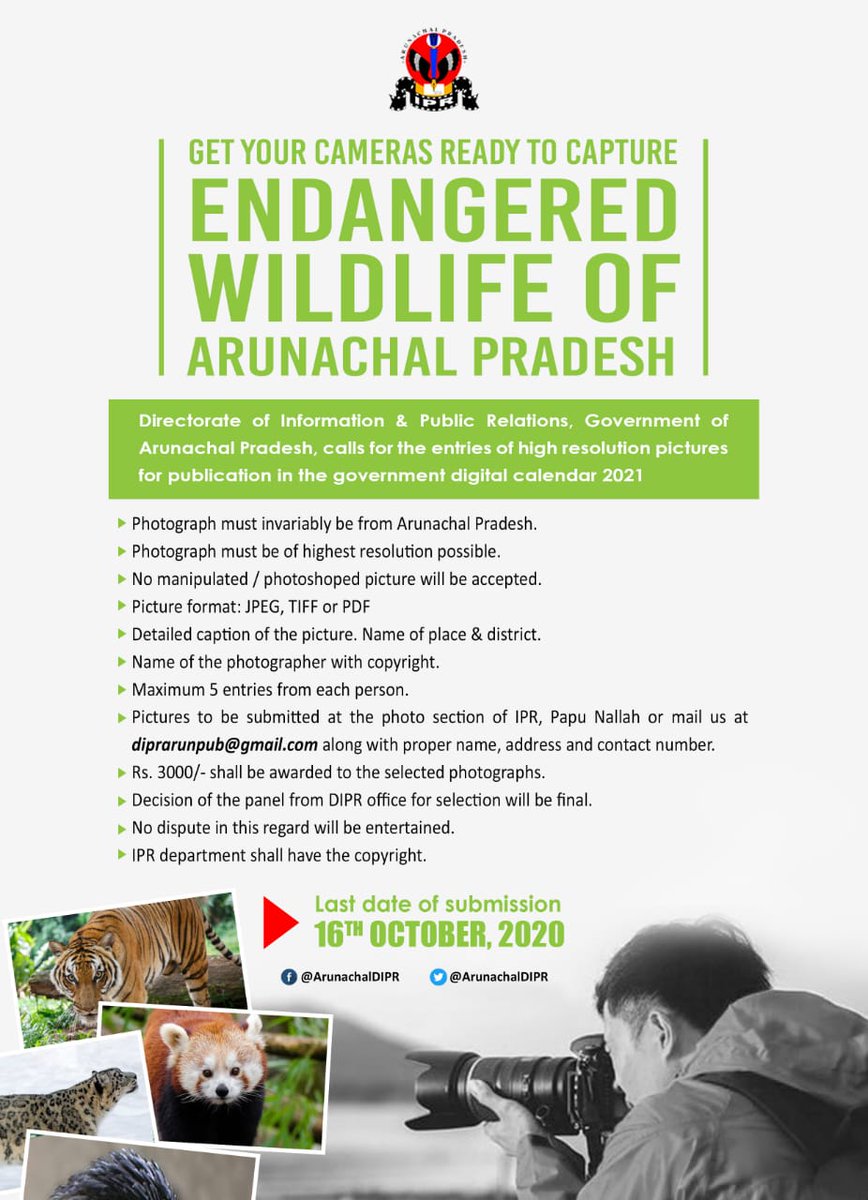 Calling the attention of all photographers!
2021 will see us moving to digital calendar for the 1st time. With the theme 'Endangered Wildlife of AP', we are looking for high res photos to be included in our calendar.
Details below 👇