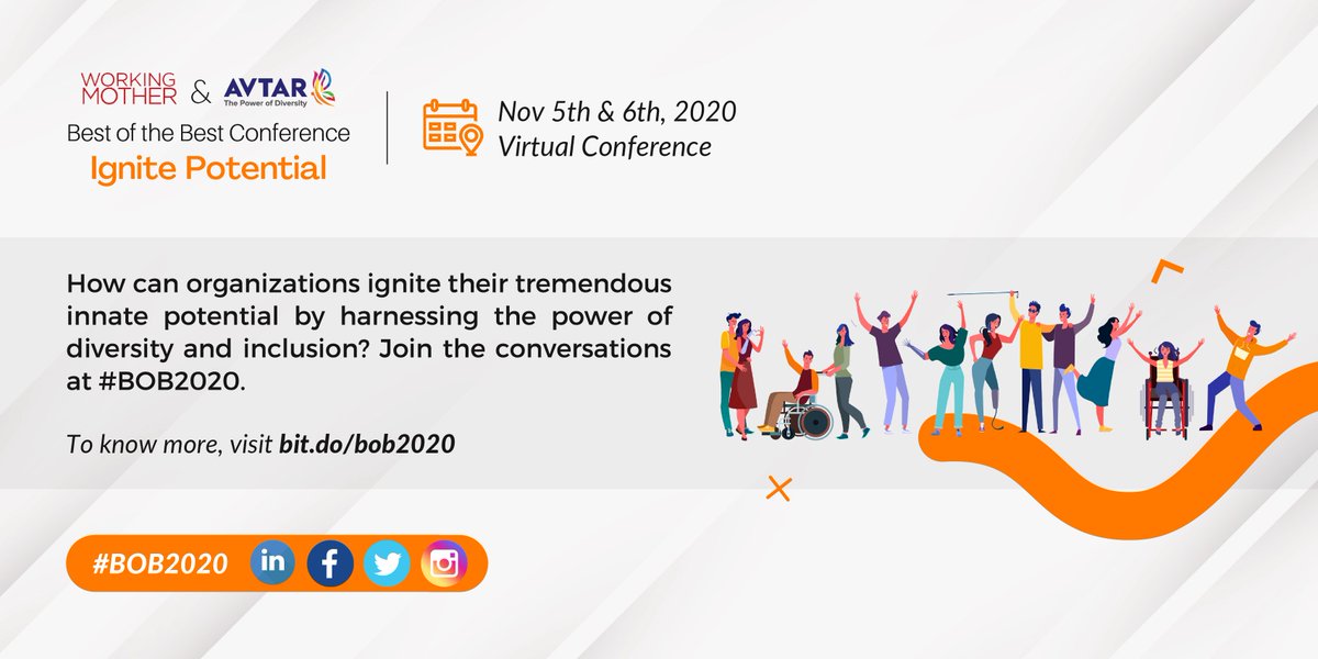 avtarcc's tweet photo. Let's devise ways to unleash the tremendous human potential to deliver value and ignite impactful results. Join us to #IgnitePotential at #BOB2020.

To know more, visit https://t.co/UKjk2QxVhK

#DiversityAndInclusion #BestPractices #VirtualConference https://t.co/Po5QYMolsS