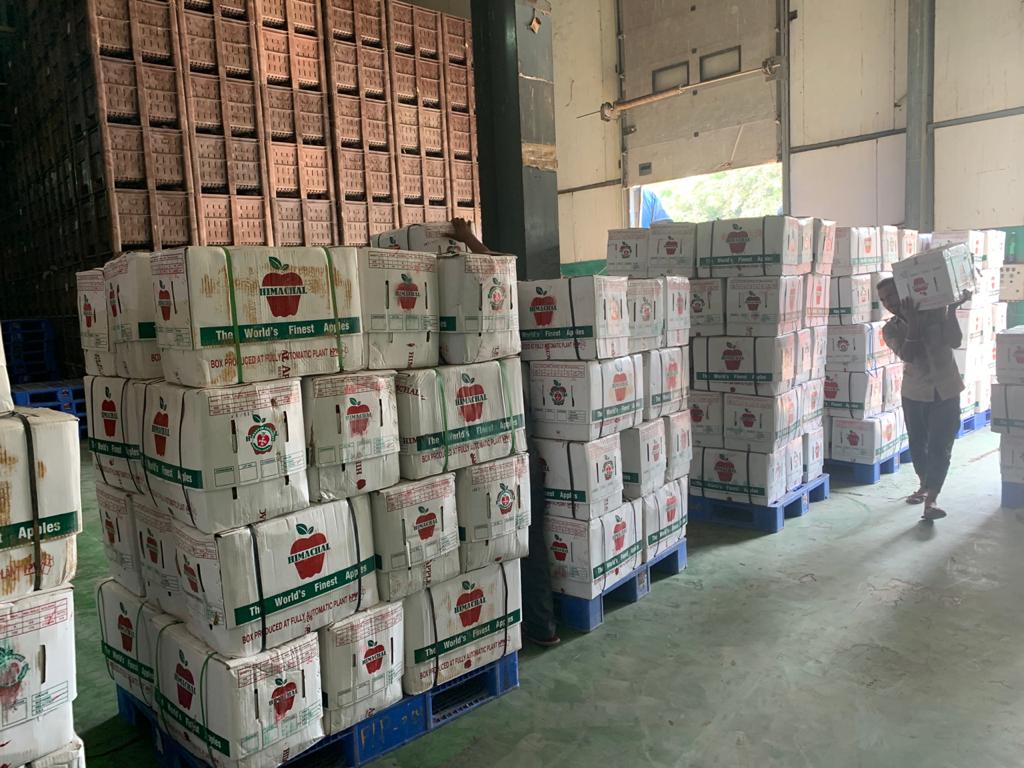 ConcorFhel's tweet photo. Arrival of Indian HP Apples at FHEL's Agri-Logistic Centre, Rai, Sonepat Haryana https://t.co/xh58rKEeqm