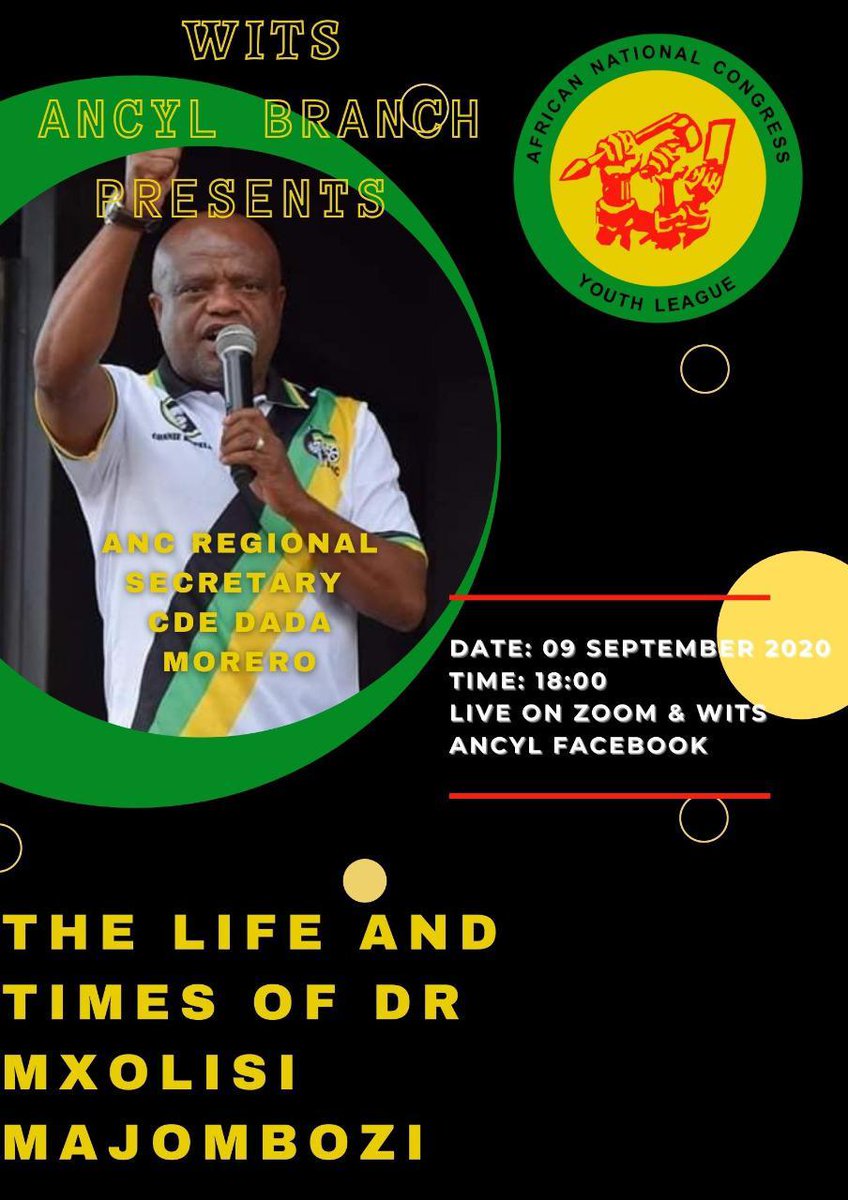 ANCJHB's tweet photo. Morning Comrades please note @CdeDada will be joining the youth league from Wits, please join in Comrades. @WitsPYA @SASCO_Wits @WitsUniversity https://t.co/NgsdQKpZ2z