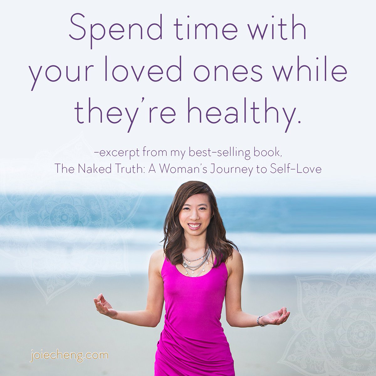 selflovehealer's tweet photo. "Spend time with your loved ones while they're healthy." -excerpt from my best-selling book The Naked Truth: A Woman's Journey to Self-Love #truthteller #thenakedtruthmovement https://t.co/KzShUYlZc7